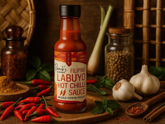 Labuyo Hot Chilli Sauce in market setting