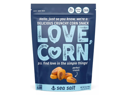 LOVE, CORN Sea Salt Crunchy Corn, 4oz.