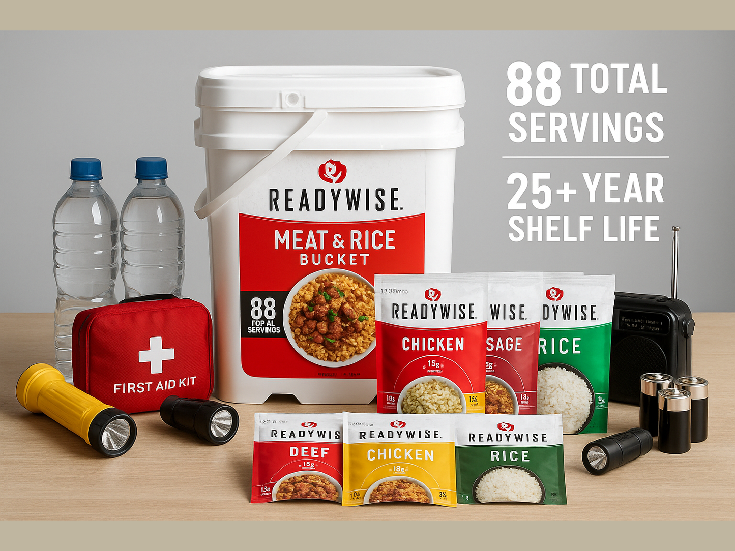 Meat and Rice Bucket Emergency Setup