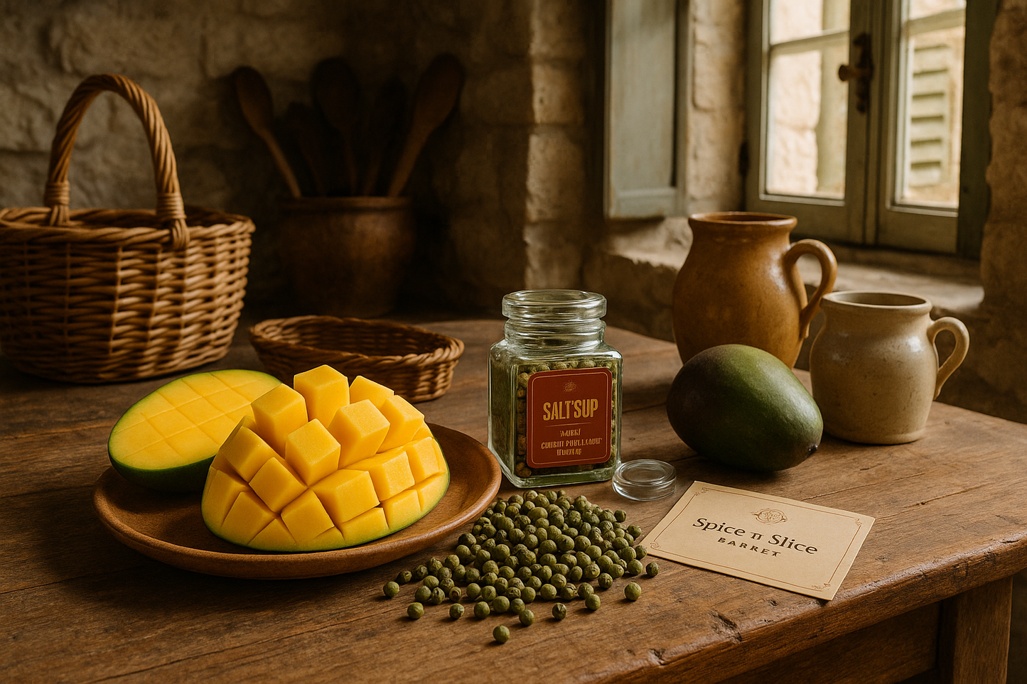 Natural French Country Kitchen Scene
