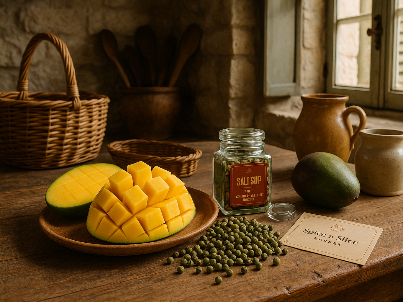 Natural French Country Kitchen Scene