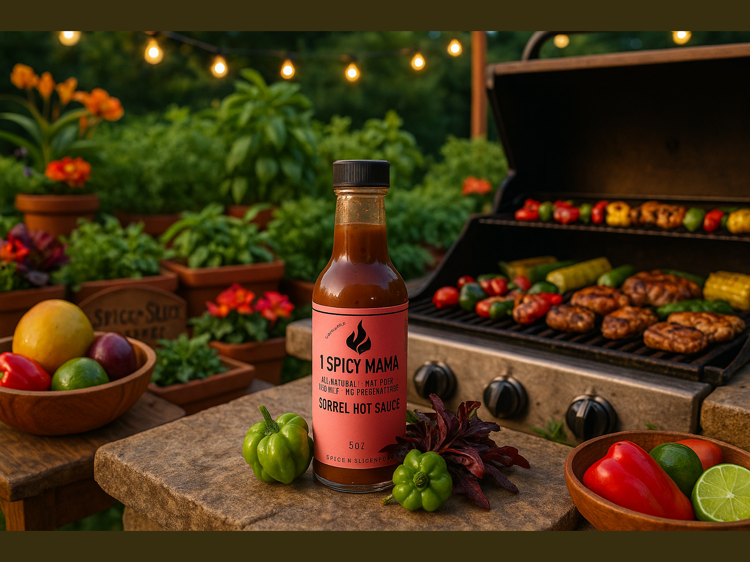 Natural Garden BBQ Setting