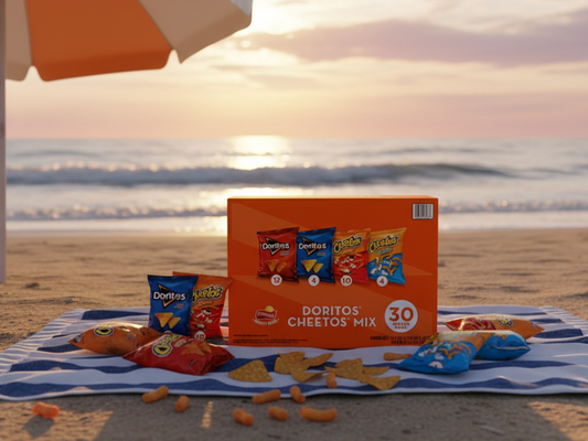 Frito Lay Doritos Cheetos Mix, Variety Pack of Snacks and Chips, 30 ct