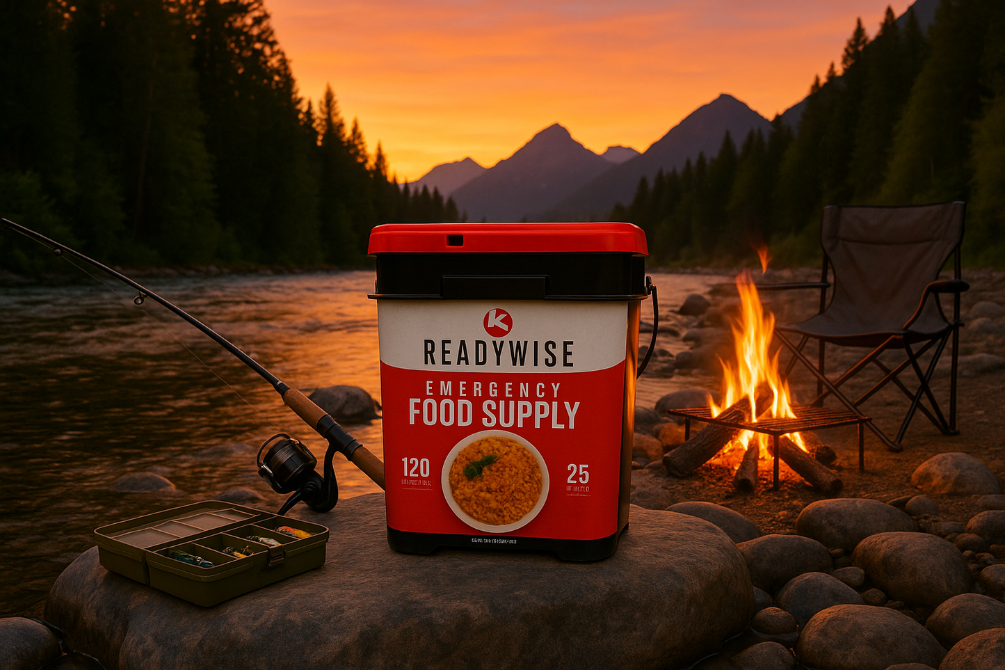 Riverside Camping Sunset