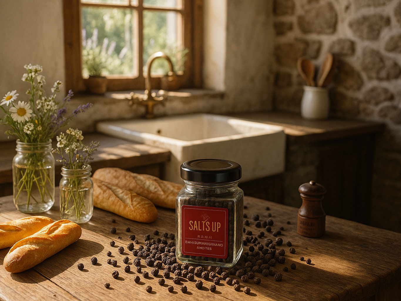 "Banasura Highland Pepper premium organic spice jar with traditional packaging"