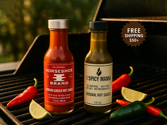 Premium + Classic Hot Sauce Duo - Korean Ginger & Scotch Bonnet (2 Bottles)