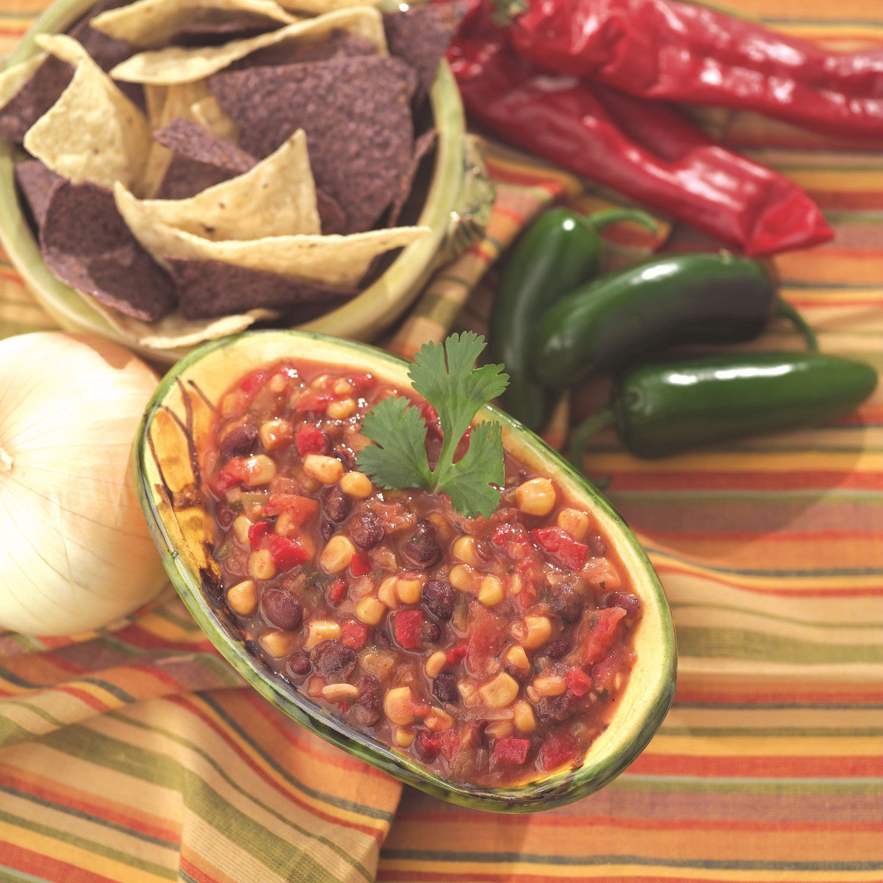 Desert Pepper Corn Black Bean Roasted Pepper Salsa (6x16 Oz)-4
