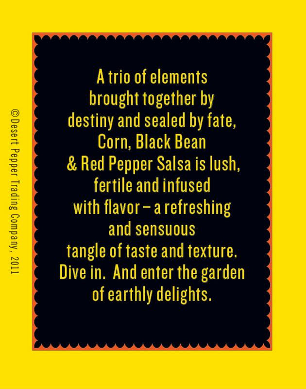 Desert Pepper Corn Black Bean Roasted Pepper Salsa (6x16 Oz)-2