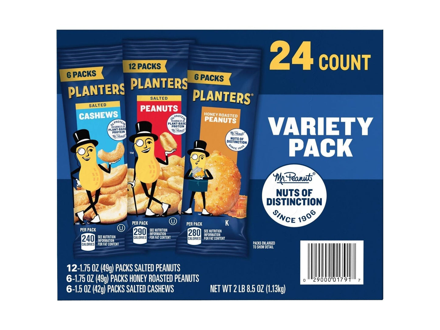 Planters Individual Variety Pack, 24 pk.