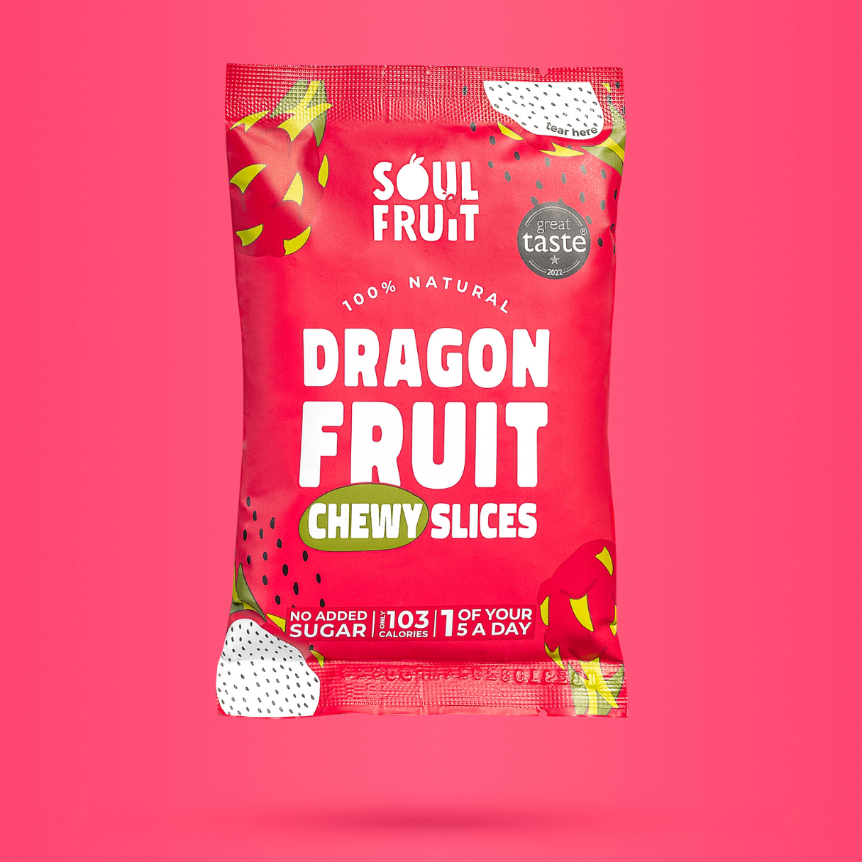 Soft Dried Dragon Fruit Slices (10 Bags).