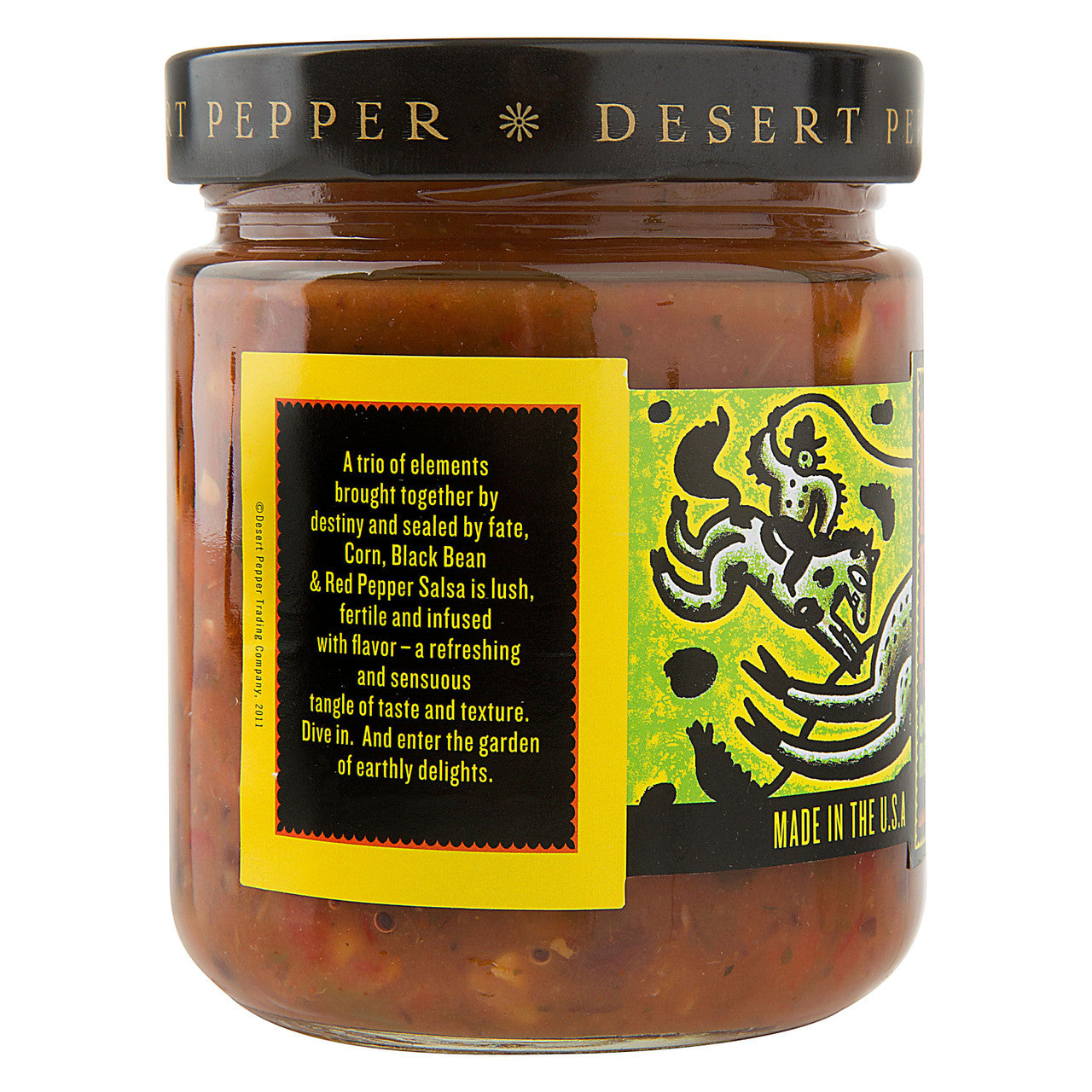 Desert Pepper Corn Black Bean Roasted Pepper Salsa (6x16 Oz)-9