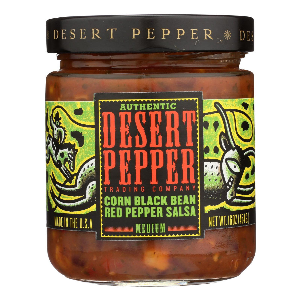 Desert Pepper Corn Black Bean Roasted Pepper Salsa (6x16 Oz)-0