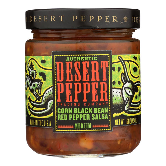 Desert Pepper Corn Black Bean Roasted Pepper Salsa (6x16 Oz)-0