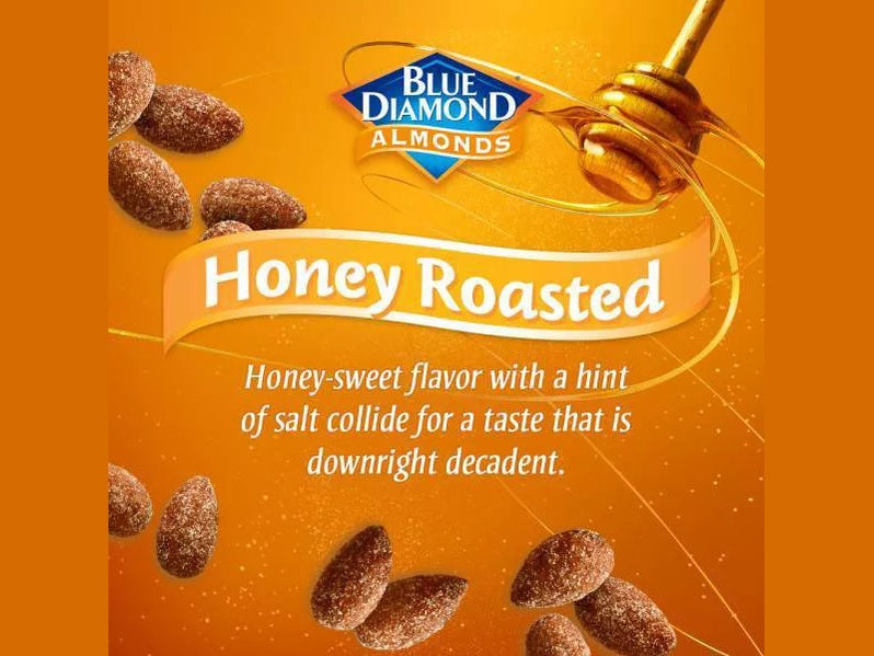 California Blue Diamond Honey Roasted Almonds 12oz - Golden Valley Sweetness