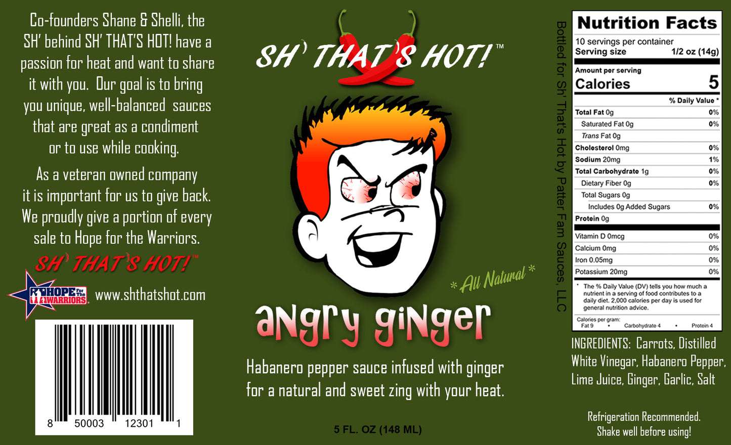 Angry Ginger hot sauce.