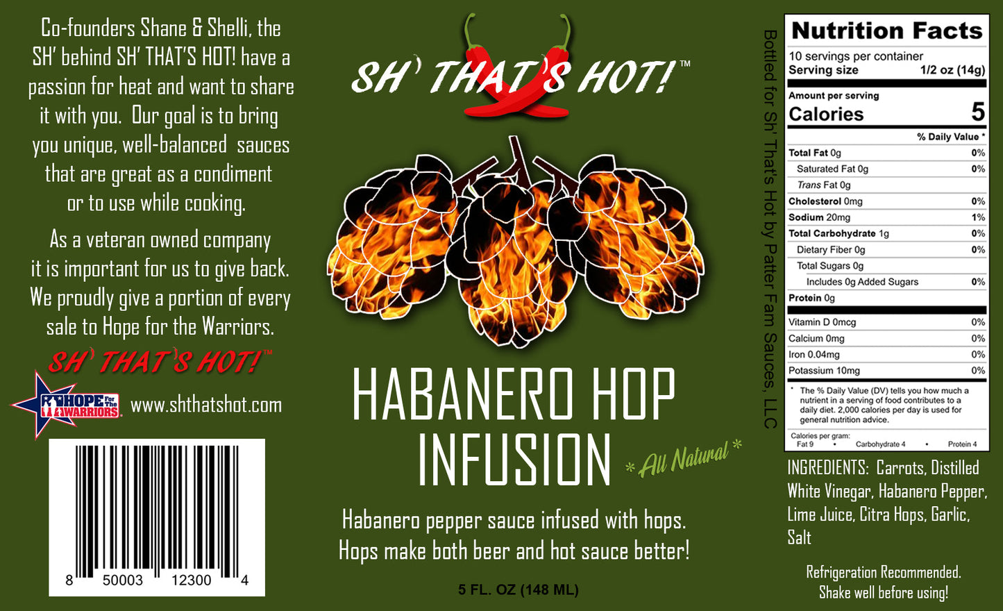 Habanero Hop Infusion hot sauce.