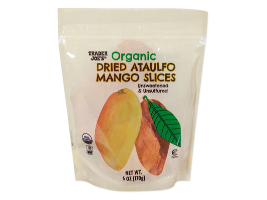 Trader Joe's Organic Dried Ataulfo Mango Slices, Snacks, 6 oz.