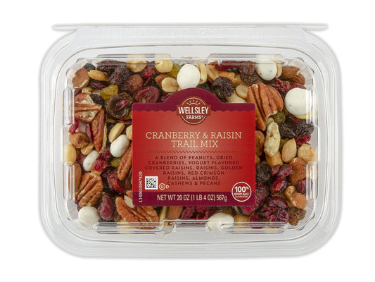 Wellsley Farms Cranberry and Raisin, Snacks, Trail Mix, Nuts, 20 oz.