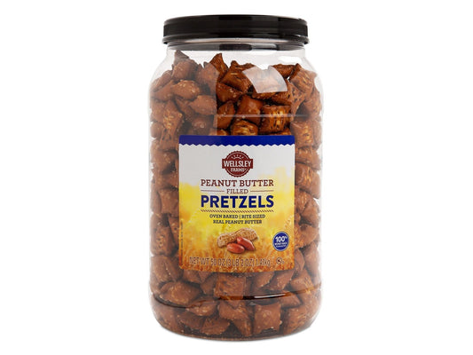 Wellsley Farms Peanut Butter Filled Pretzels, Snacks, 50 oz.