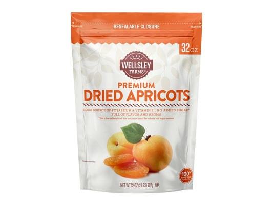 Wellsley Farms Premium Dried Apricots, Snacks, 32 oz.