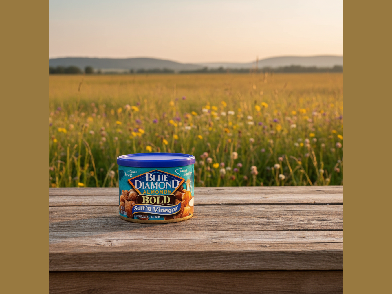 Blue Diamond almonds in countryside
