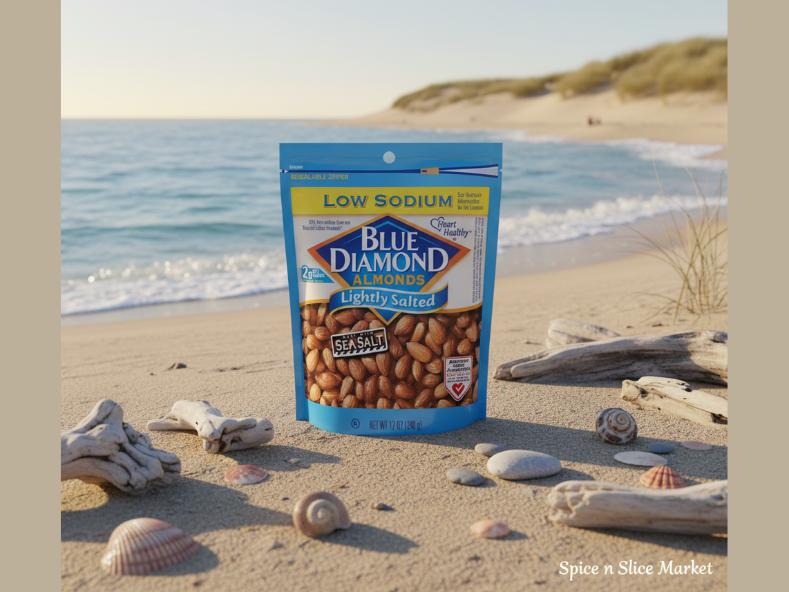 Blue Diamond Almonds on Beach