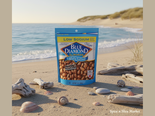 Blue Diamond Almonds on Beach