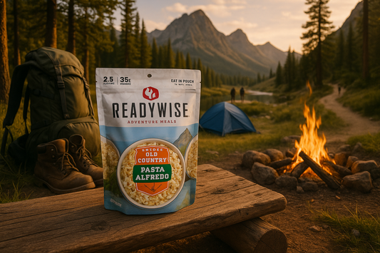 Camping and Hiking Adventure Scene