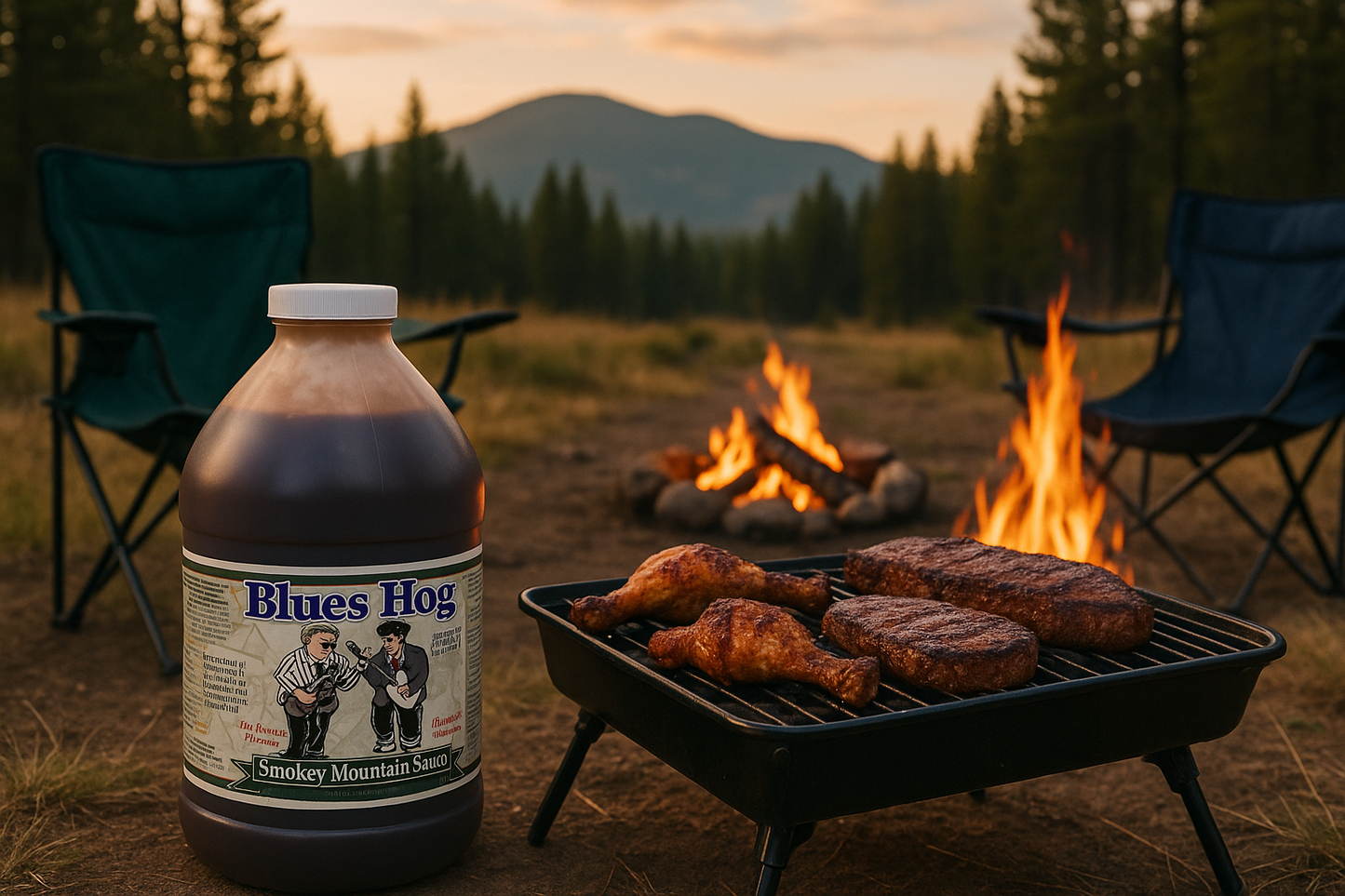 Camping BBQ Scene