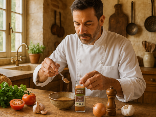 Chef preparing with spice