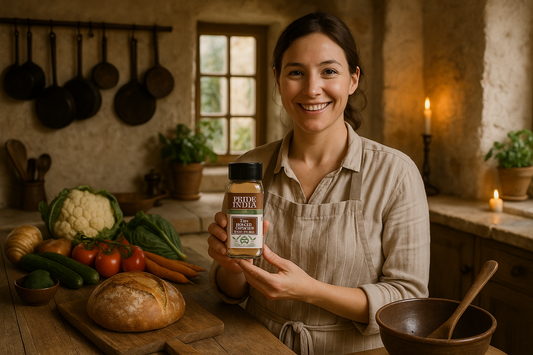 Chef showcasing the product