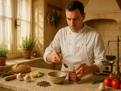 Chef with Jamaican Piment Pepper