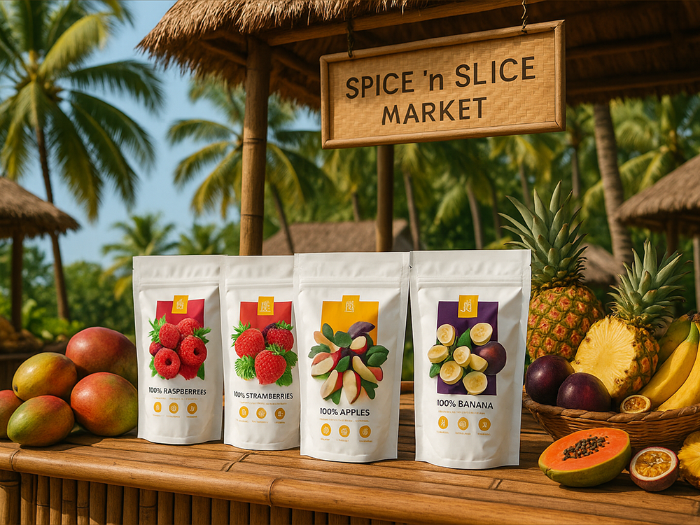 Freeze-dried 5x250ml Strawberries, Banana, Apples, Raspberries, Plums