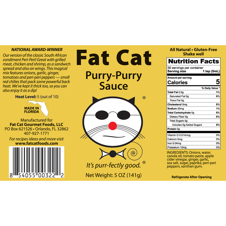 Fat Cat Purry-Purry Sauce Hot Sauce.