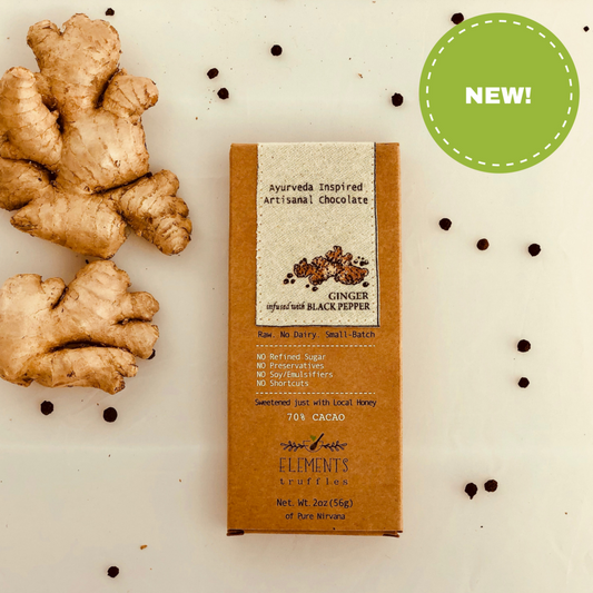 Ginger with Black Pepper Chocolate bar - Pack of 3.