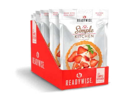 ReadyWise Simple Kitchen gluten-free snack packs with strawberry tart in red display box