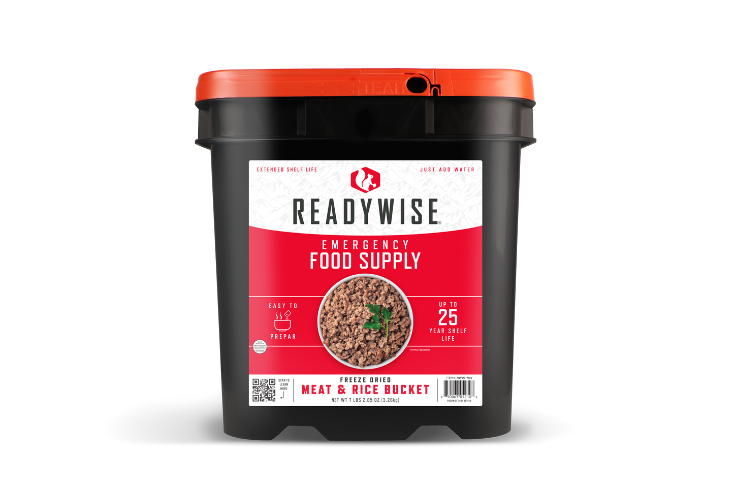 Seau de viande et de riz
