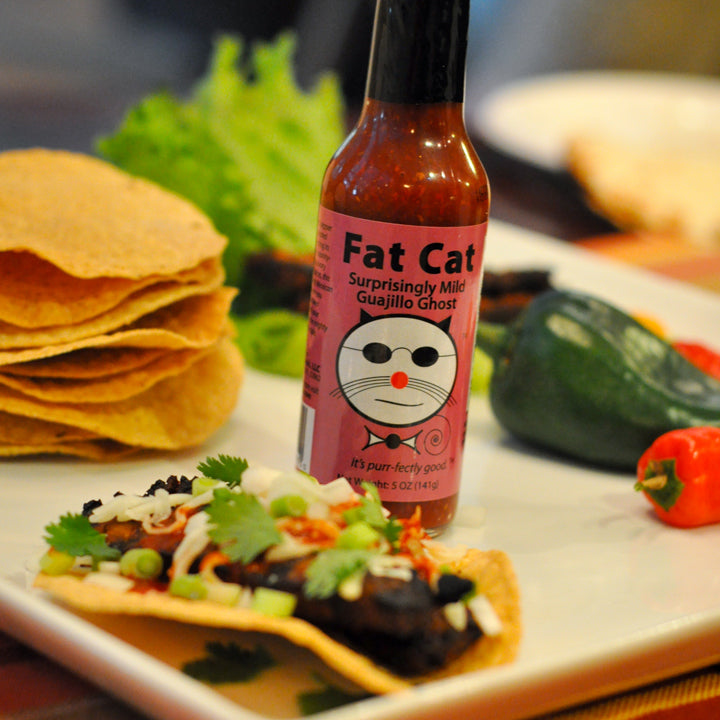 Fat Cat Surprisingly Mild Guajillo Ghos: Tex-Mex Hot Sauce & Marinade.