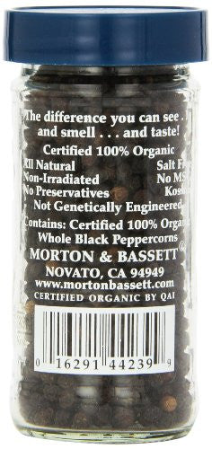 Morton & Bassett Organic Whole Black Pepper (3x2Oz)-1