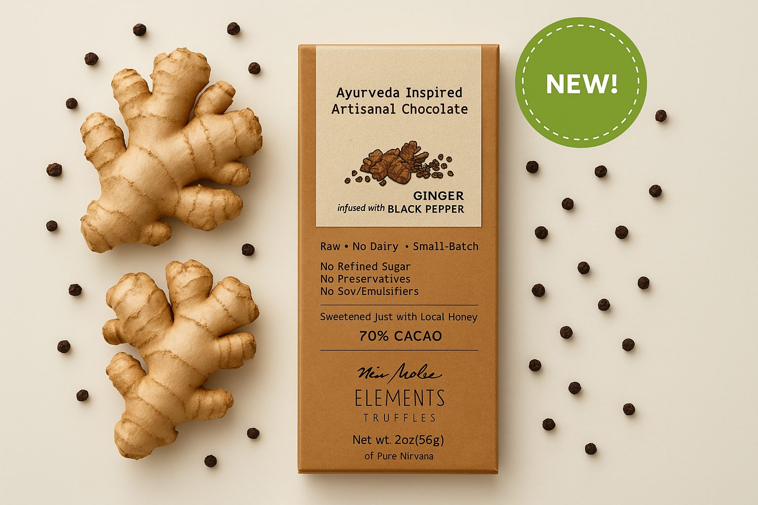 Elements Truffles Ginger with Black Pepper chocolate