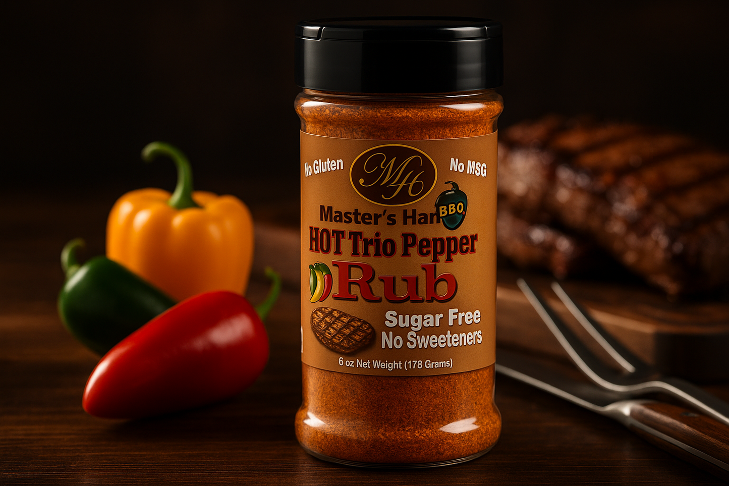 Enhanced Master's Hand Hot Trio Pepper Rub product image