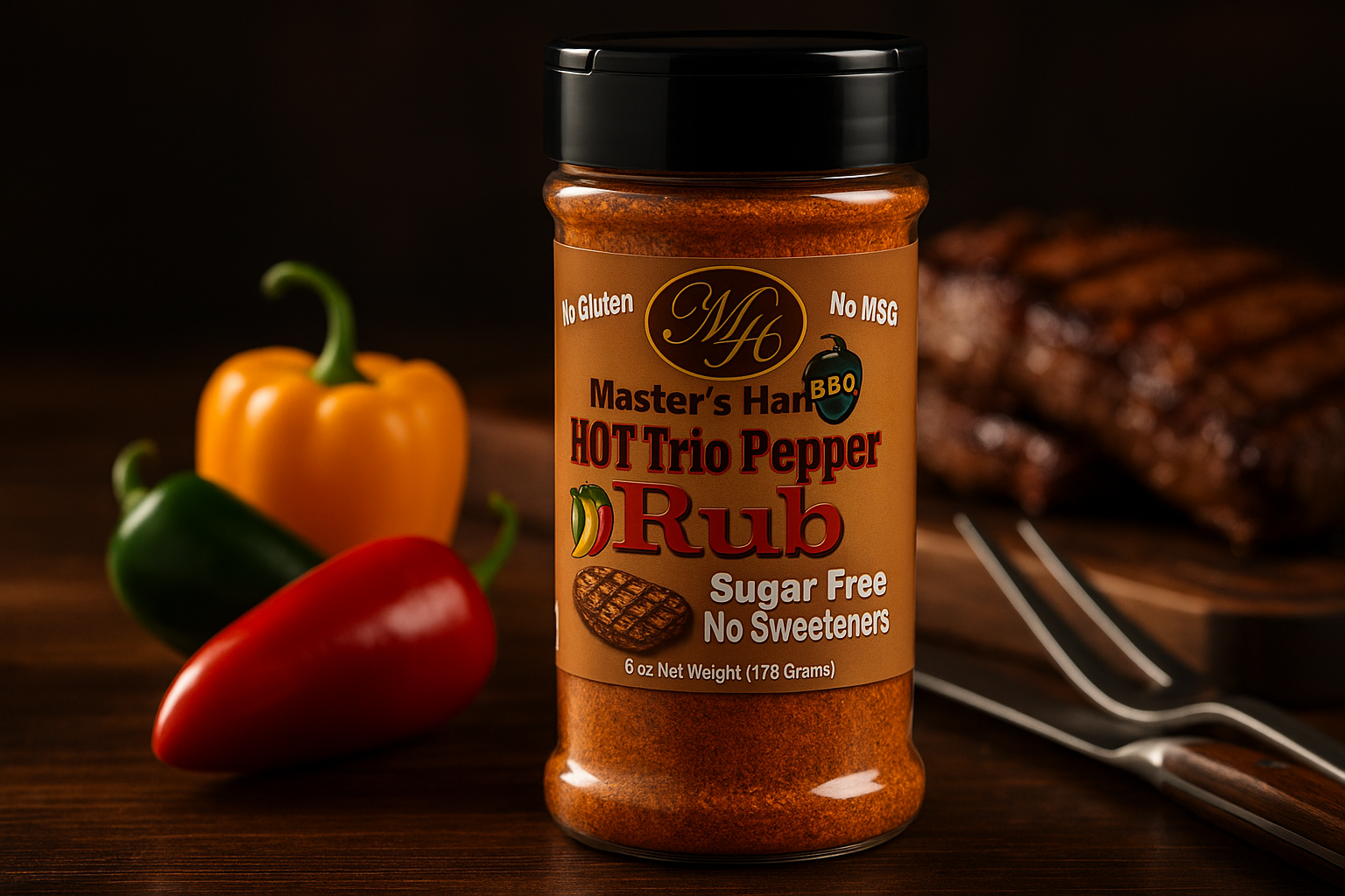 Enhanced Master's Hand Hot Trio Pepper Rub product image