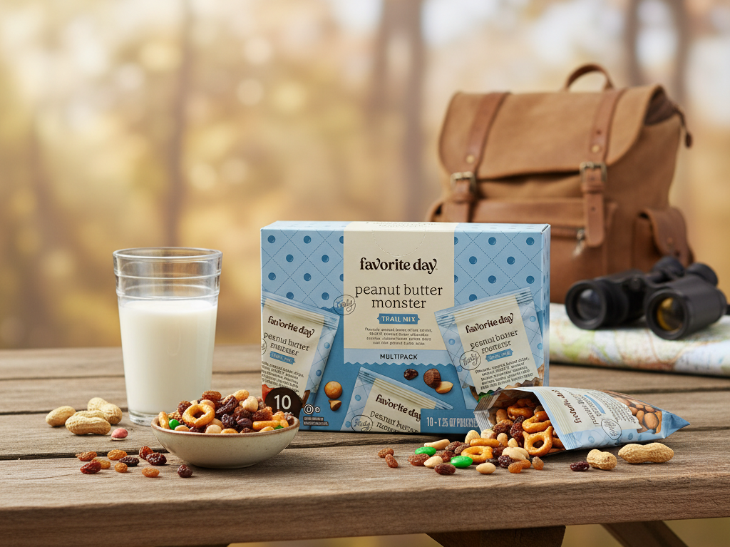 Enhanced trail mix in premium kitchen setting