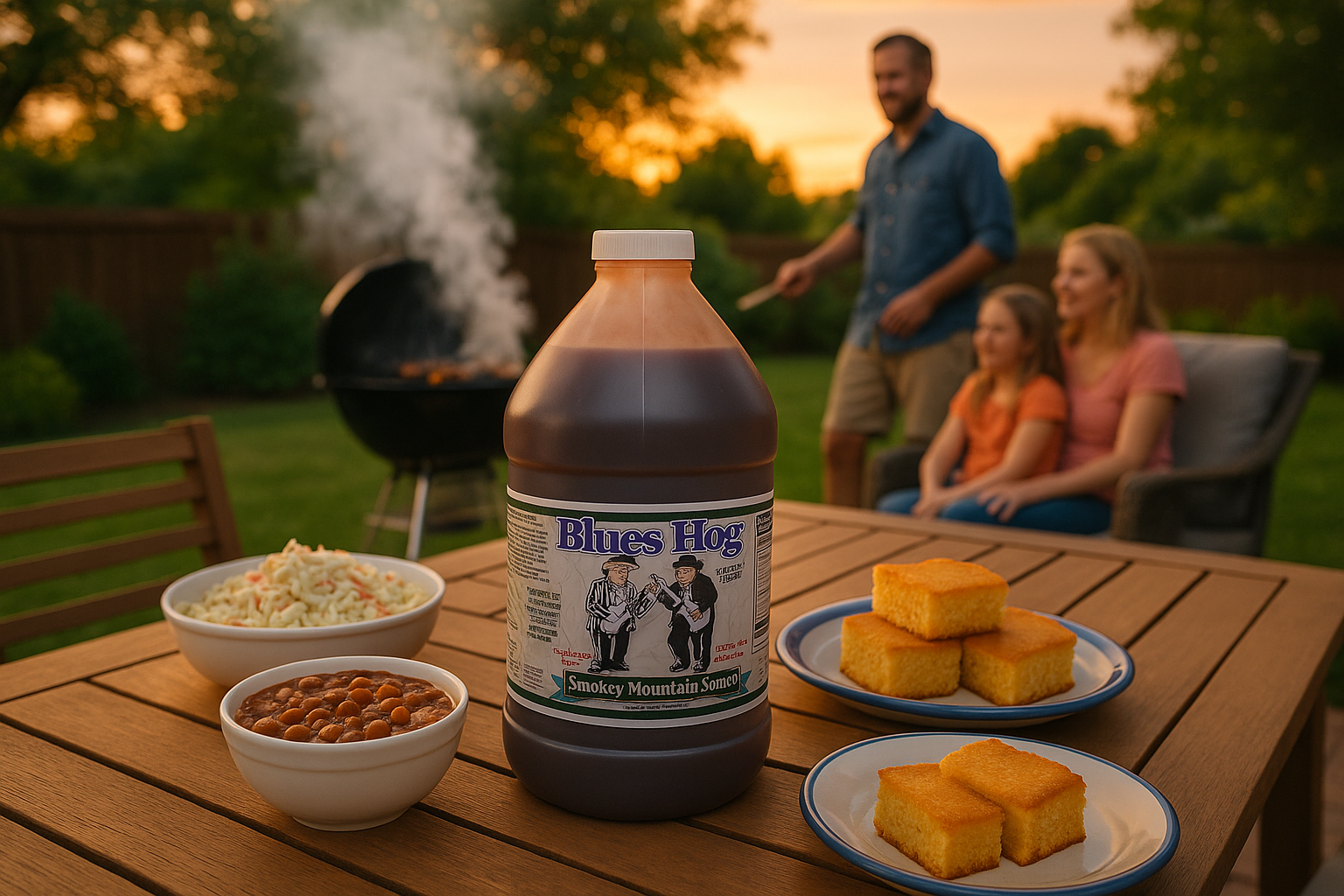 Family BBQ Scene