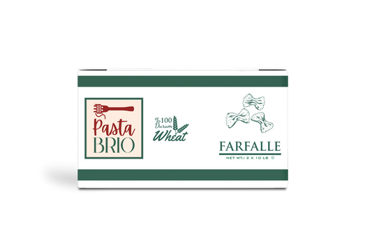 PastaBRIO Durum Wheat Pasta - FARFALLE - 20 lb
