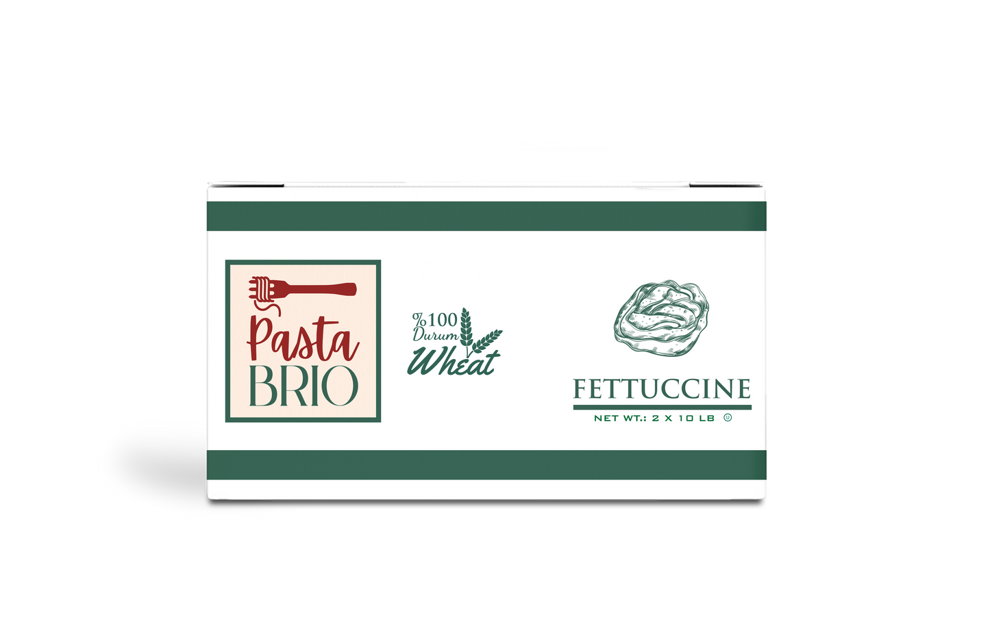PastaBRIO Durum Wheat Pasta - FETTUCCINE - 20 lb