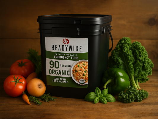 90 Serving Organic Emergency Food Bucket - Long Term Storage