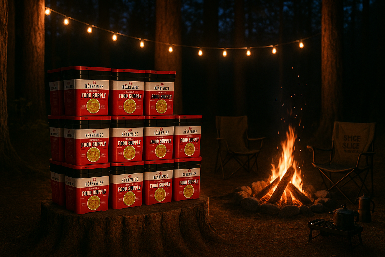 Forest Camping at Dusk