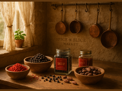 French farmhouse kitchen with premium spices