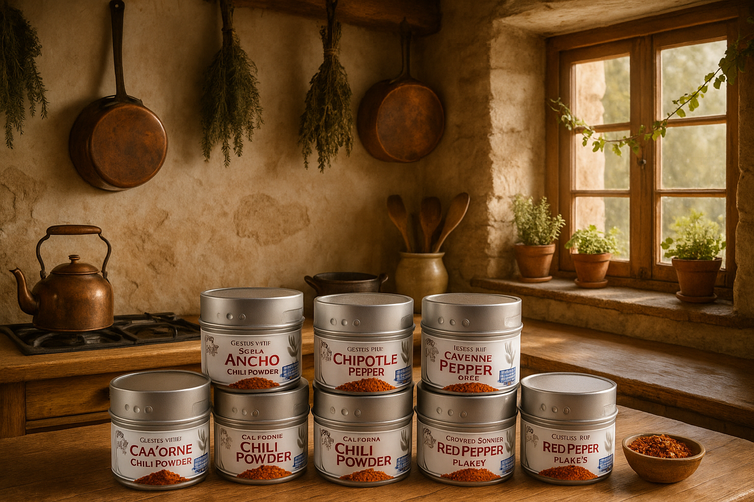 French Farmhouse Kitchen with Spices